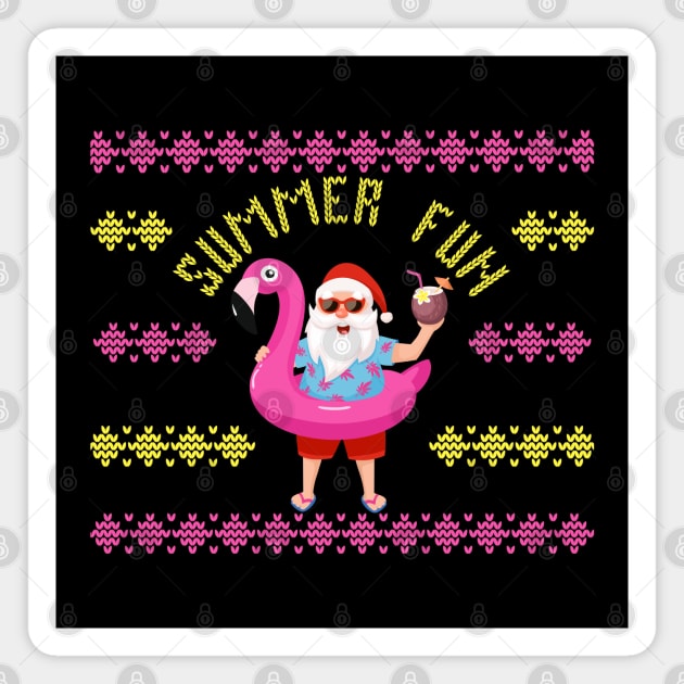 Summer Fun Santa Magnet by PincGeneral